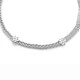 48" Diamante Mesh Belt with Flower Charms Chain Waist Belt for Women Fashion Accessory - Gold Silver
